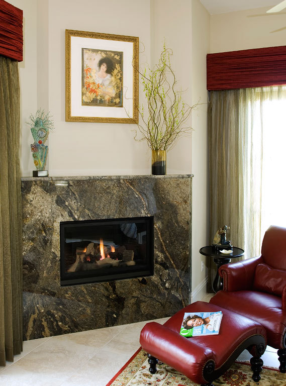 Bed room fireplace